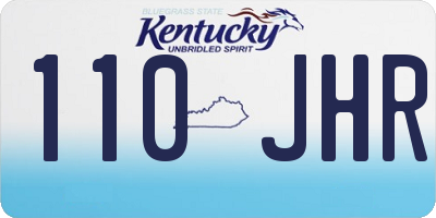 KY license plate 110JHR