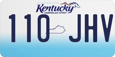 KY license plate 110JHV