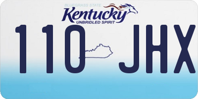 KY license plate 110JHX