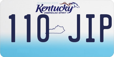 KY license plate 110JIP