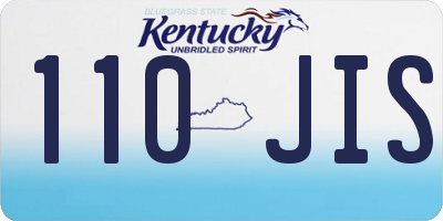 KY license plate 110JIS