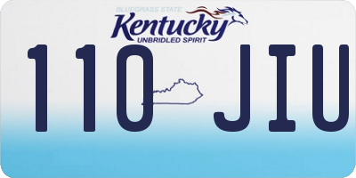 KY license plate 110JIU