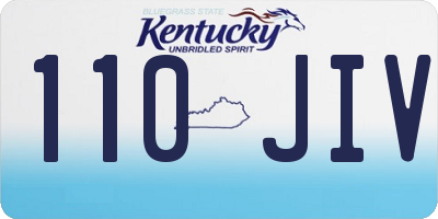 KY license plate 110JIV