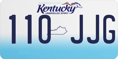 KY license plate 110JJG