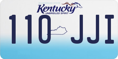 KY license plate 110JJI