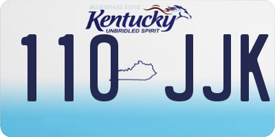 KY license plate 110JJK
