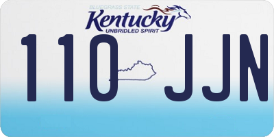 KY license plate 110JJN