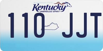 KY license plate 110JJT