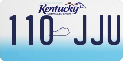 KY license plate 110JJU