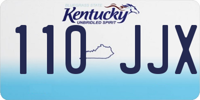 KY license plate 110JJX
