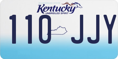 KY license plate 110JJY