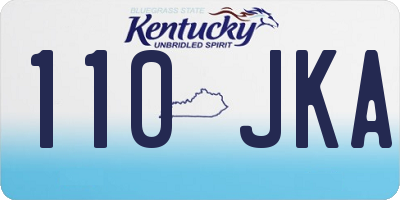 KY license plate 110JKA