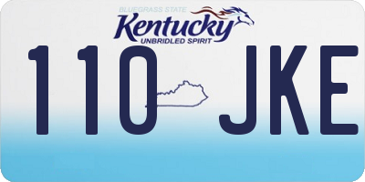 KY license plate 110JKE