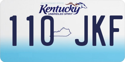 KY license plate 110JKF