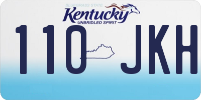 KY license plate 110JKH