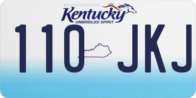 KY license plate 110JKJ