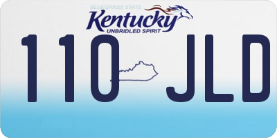 KY license plate 110JLD