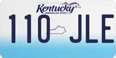 KY license plate 110JLE