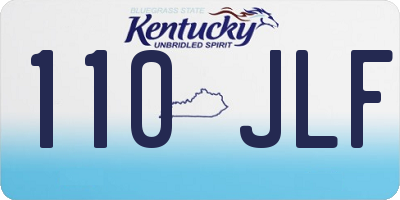 KY license plate 110JLF