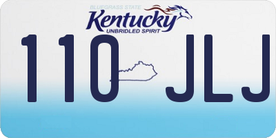 KY license plate 110JLJ