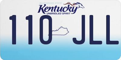 KY license plate 110JLL