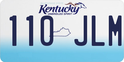 KY license plate 110JLM