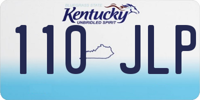 KY license plate 110JLP