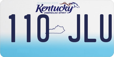 KY license plate 110JLU