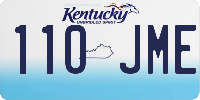 KY license plate 110JME