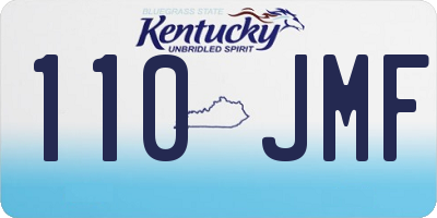 KY license plate 110JMF