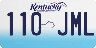 KY license plate 110JML