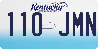 KY license plate 110JMN