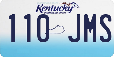 KY license plate 110JMS