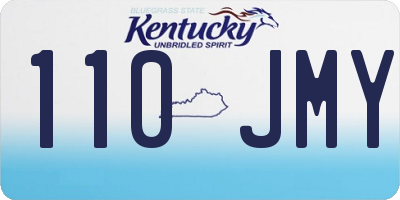 KY license plate 110JMY