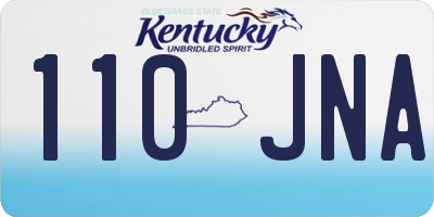 KY license plate 110JNA