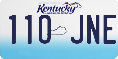 KY license plate 110JNE