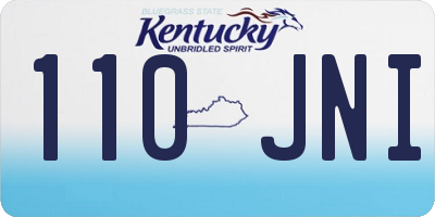 KY license plate 110JNI