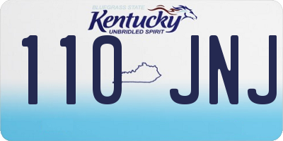 KY license plate 110JNJ