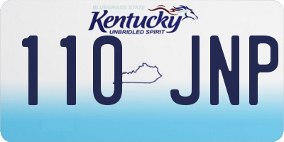 KY license plate 110JNP