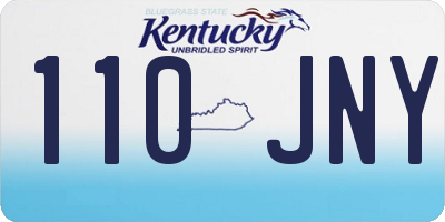 KY license plate 110JNY