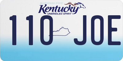 KY license plate 110JOE