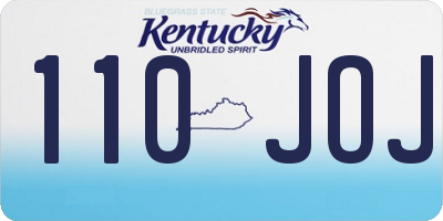 KY license plate 110JOJ