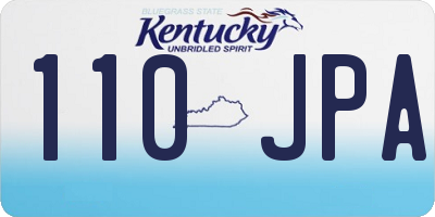 KY license plate 110JPA