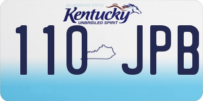 KY license plate 110JPB