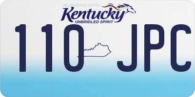 KY license plate 110JPC