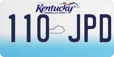KY license plate 110JPD