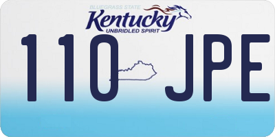 KY license plate 110JPE