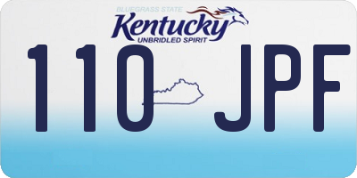 KY license plate 110JPF