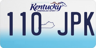 KY license plate 110JPK