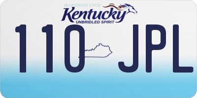 KY license plate 110JPL